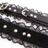 black-lace-leather-bondage-cuffs-suede-interior