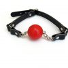 red-silicone-leather-buckled-ball-gag-front-view
